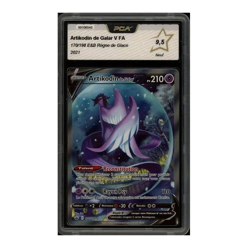 Carte Pokémon – Artikodin de Galar V 170/198 – Règne de Glace (Grade PCA 9.5) (Etat-NM)– FR
