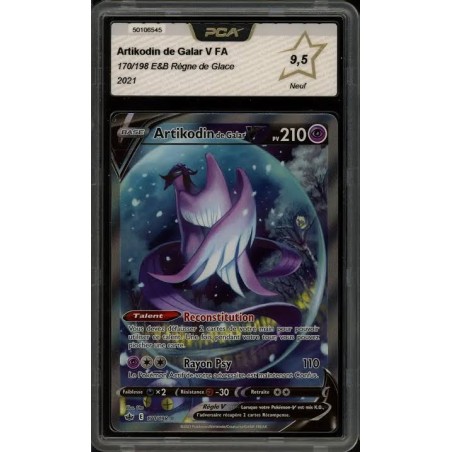 Carte Pokémon – Artikodin de Galar V 170/198 – Règne de Glace (Grade PCA 9.5) (Etat-NM)– FR