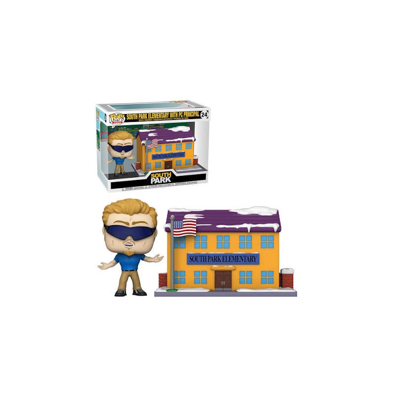 Funko POP Town - South Park 24 – South Park Elementary with PC Principal – Special Edition