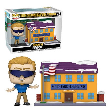 Funko POP Town - South Park 24 – South Park Elementary with PC Principal – Special Edition