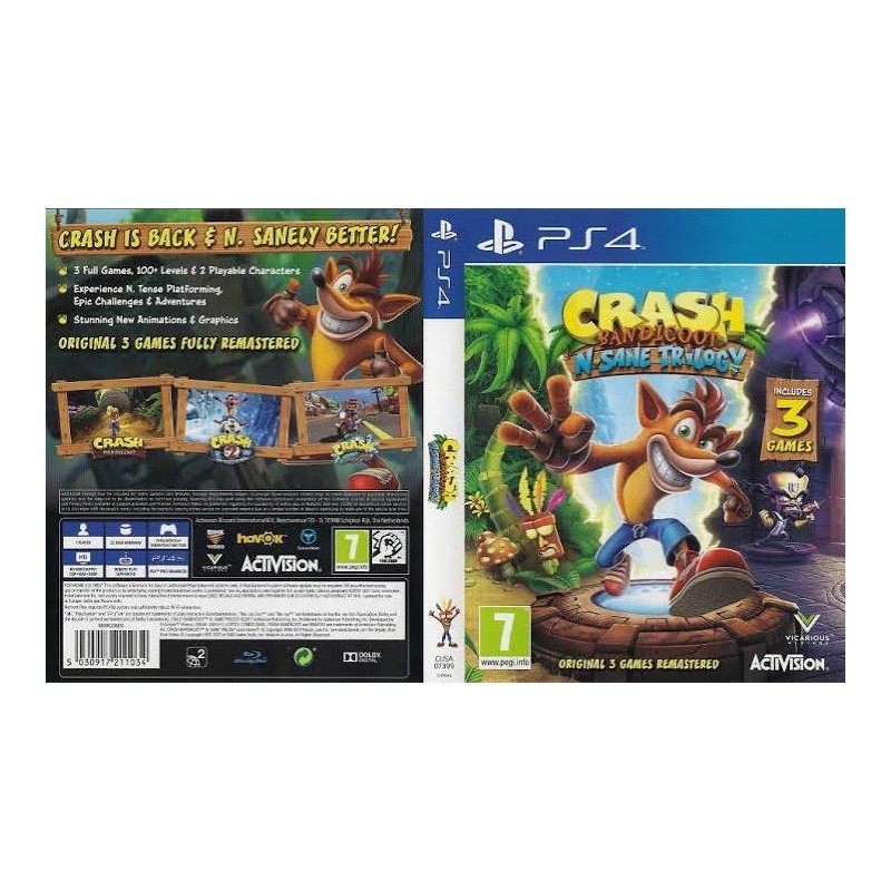 Jeux D'Occasion - Crash Bandicoot N. Sane Trilogy – PS4