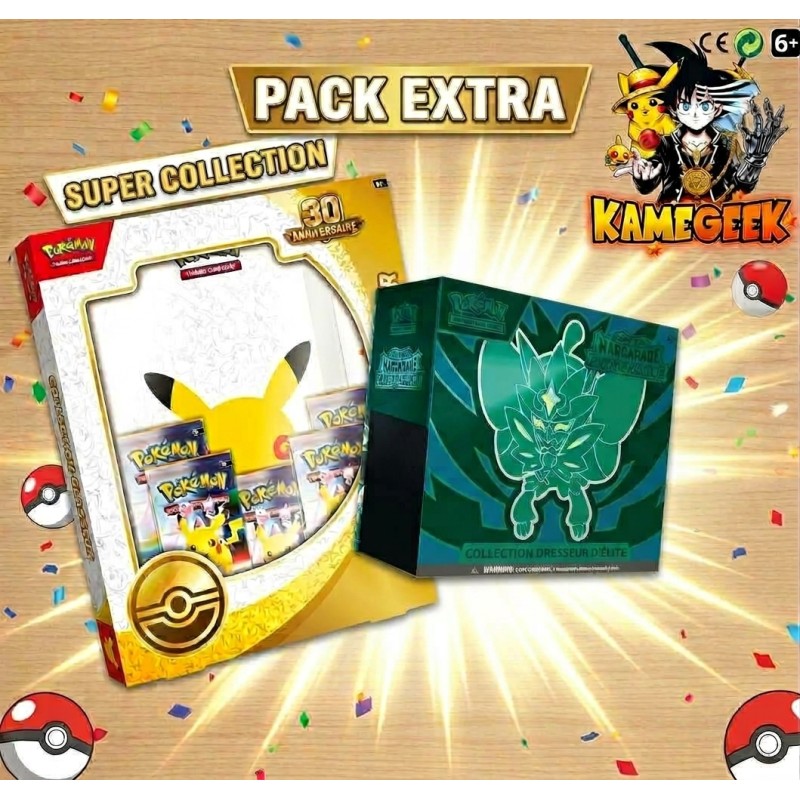 Pack EXTRA Pokémon – ETB EV6 + Coffret Classeur Pokémon 30 Ans – Pokémon TCG – Produits Scellés FR – Exclusivité KameGeek