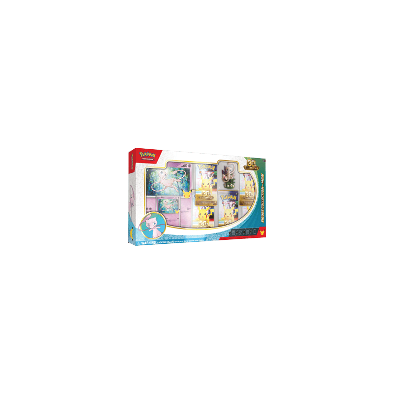 Coffret Pokémon 30e Anniversaire – Collection avec Figurine Mew – 5 Boosters – Scellé FR (Preco)