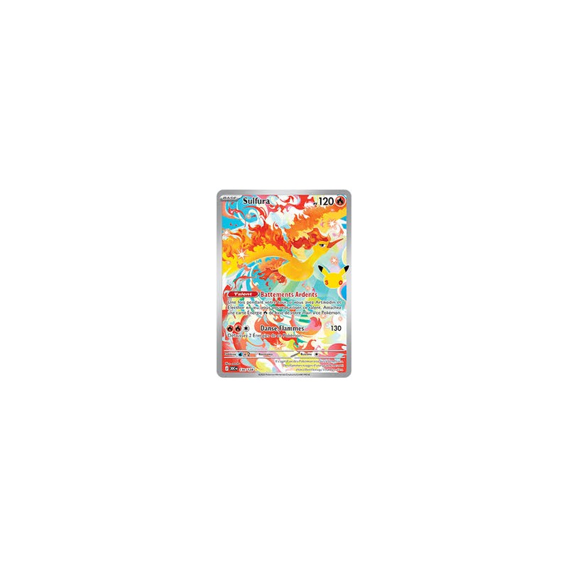 Carte Pokémon - Sulfura 130/128 Me5.5 – 30ᵉ Anniversaire – FR - NM