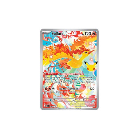 Carte Pokémon - Sulfura 130/128 Me5.5 – 30ᵉ Anniversaire – FR - NM