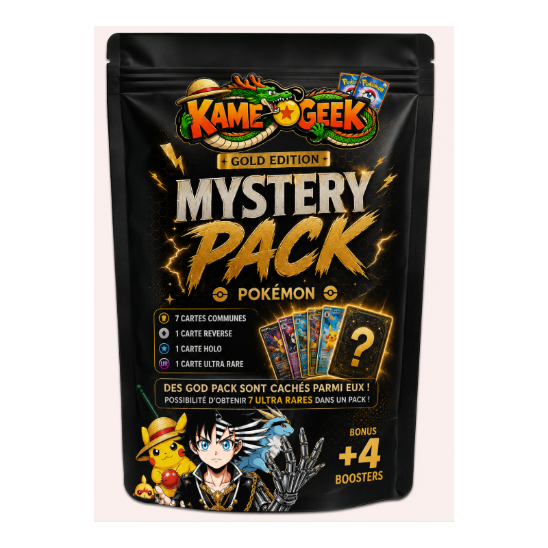 Mystery Pack Pokémon Gold Edition – 9 Cartes avec Ultra Rare Garantie (AR, EX, SAR, Full Art, ALT)