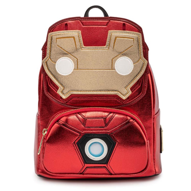 Sac à Dos Loungefly Marvel Iron Man Light Up Arc Reactor Mini Backpack Rouge
