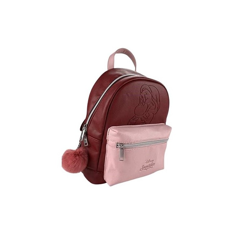 Sac à Dos Loungefly Disney Blanche-Neige Grincheux Grumpy Bordeaux Rose Mini Backpack