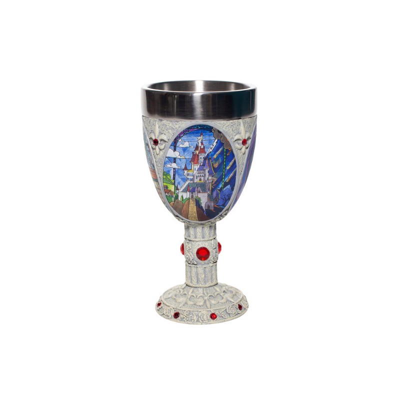 Calice Disney - La Belle et la Bête - Disney Showcase Stained Glass - Enesco - 18 cm