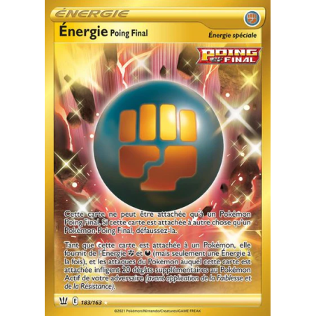 Carte Pokemon - Energie ( Poing Final) - 183/163 - EB05 - Styles de Combat NM FR